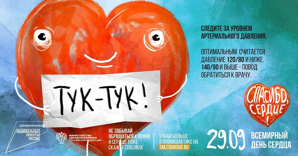 Всемирный День сердца 29 сентября 2022 года