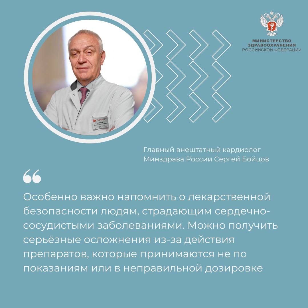 Главный внештатный кардиолог Минздрава России Сергей Бойцов о лекарственной безопасности пациентов с сердечно-сосудистыми заболеваниями